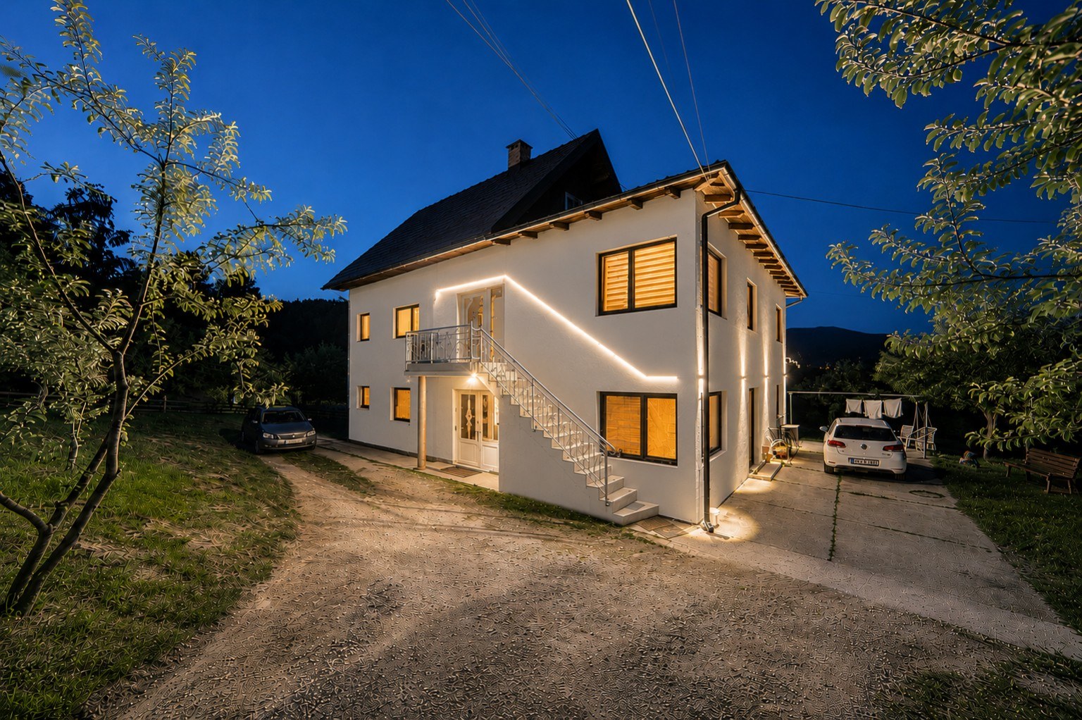 Kuća i dvorište Apartmana GM